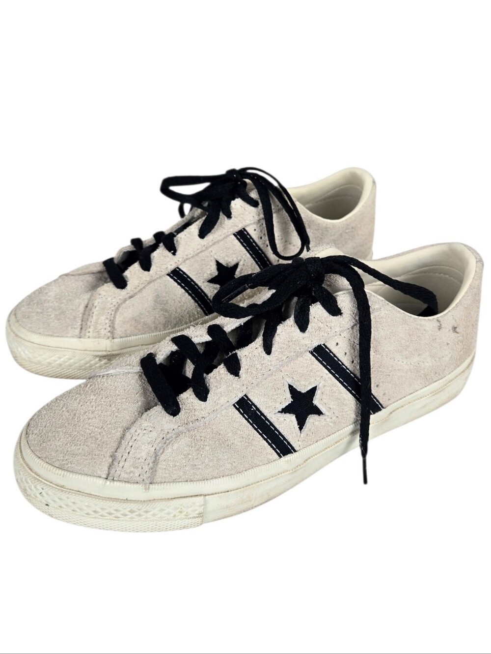 Converse One Star Pro Suede Skate Sneakers Cream Black M6 W7.5
